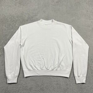 Reigning Champ Sweatshirt Womens Small White Crewneck Cropped Lightweight Terry